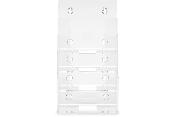 DEFLECTO Prospekthalter Docuholder A5 77901 hoch, 4 Fächer