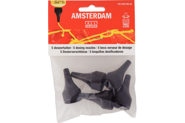 AMSTERDAM Dosierverschlüsse 91841709 schwarz 5 Stück