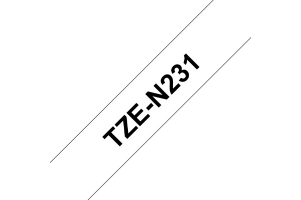 PTOUCH Band,nicht lam. schwarz/weiss TZe-N231 PT-300 12 mm