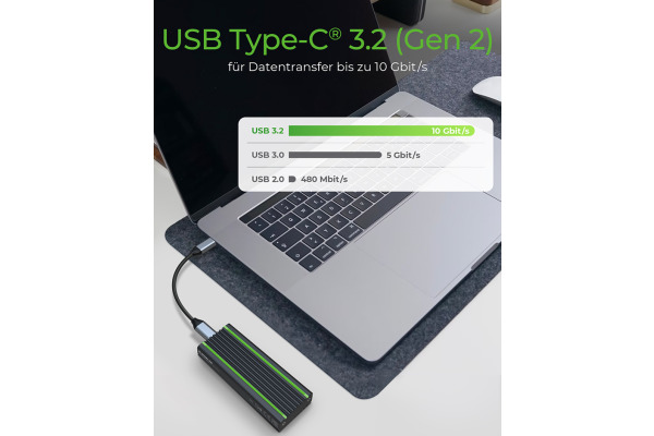 ICY BOX Ext. Gehäuse M.2 USB 3.2 G2 IB-1824ML RGB, Schreibschutz