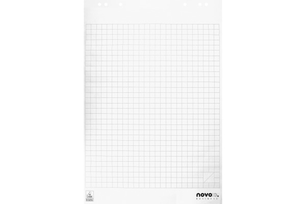 NOVOOO Flipchart-Block 80g 65x98cm 400174269 ECF kariert 20 Blatt