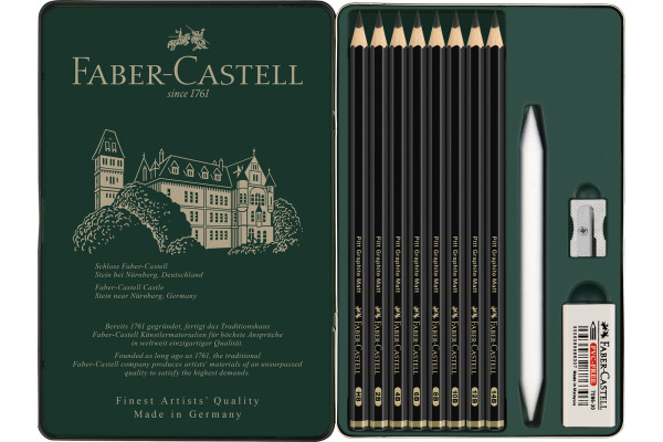 FABER-CA. Pitt Graphite Matt 115220 schwarz 8 Stück