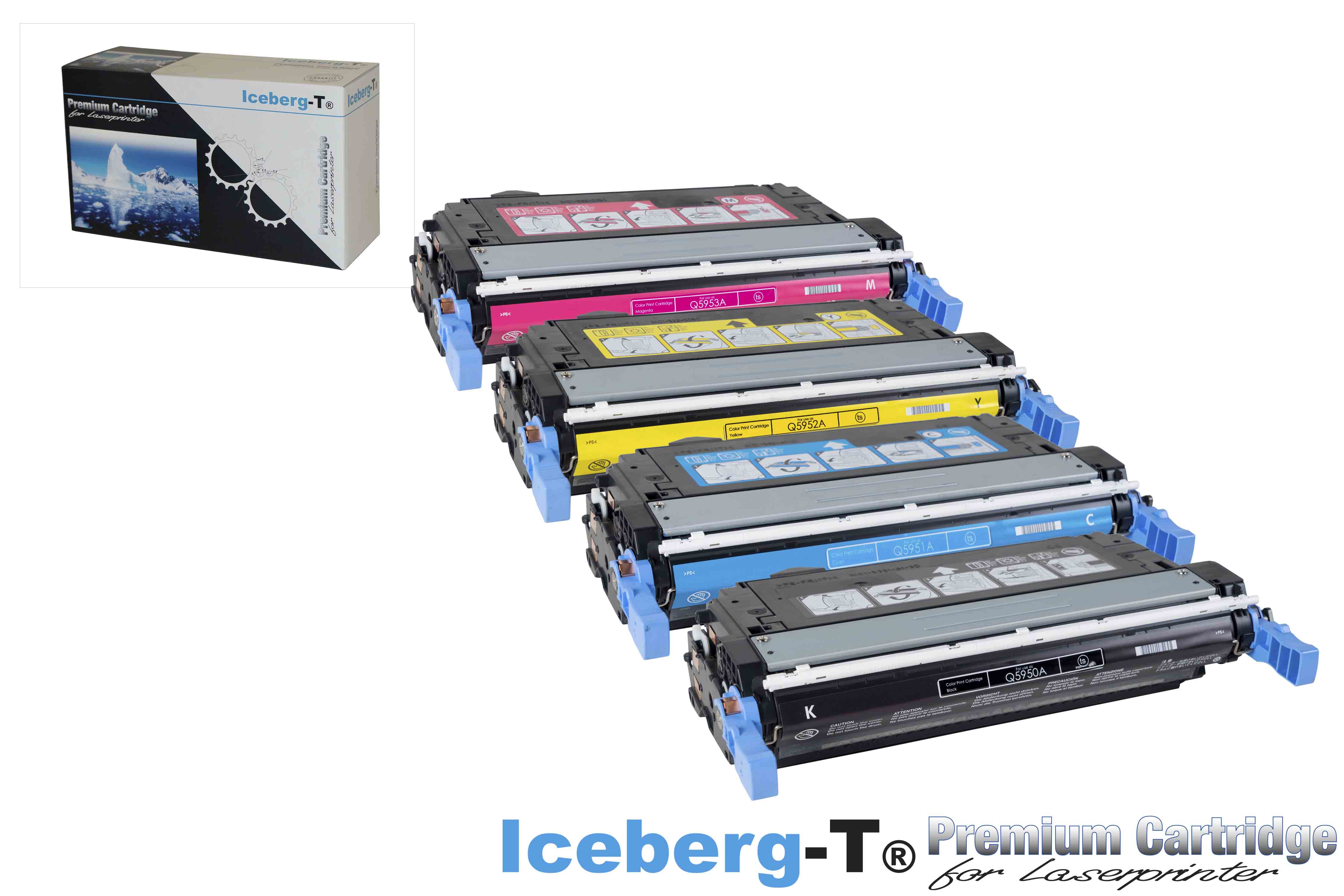 Iceberg-T Toner SET Q5950A / 643A Set mit allen vier Farben