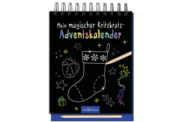 ARS EDITI Adventkalender 15.5x20.5cm 133669 Magischer Kritzkratz