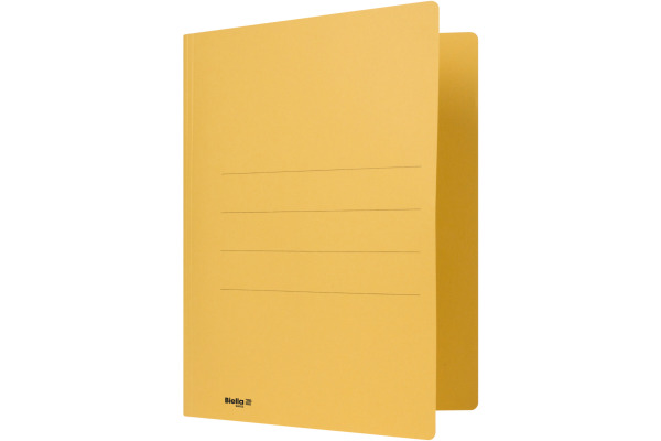 BIELLA Einlagemappe m. Heftzunge A4 25040320U gelb 240g/m2 50 Stück