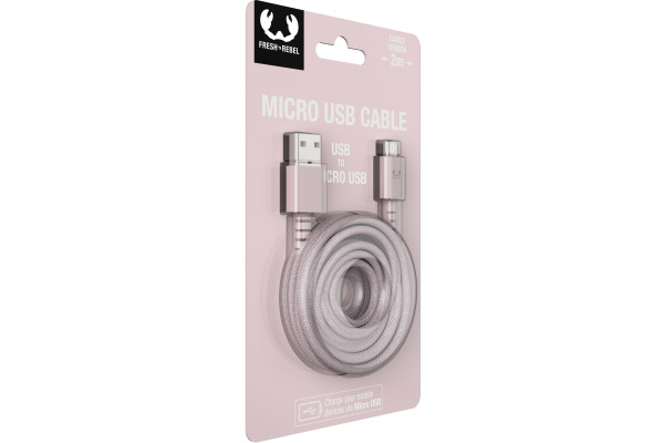 FRESH'N R USB A to Micro USB 2UMC200SP 2m Smokey Pink