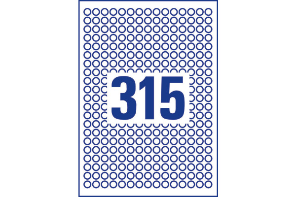 AVERY ZW. Etiketten 10mm L6019REV2 weiss 7875 Stück