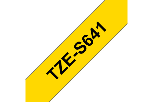PTOUCH Band, strong/adh. schwarz/gelb TZe-S641 PT-300 18 mm