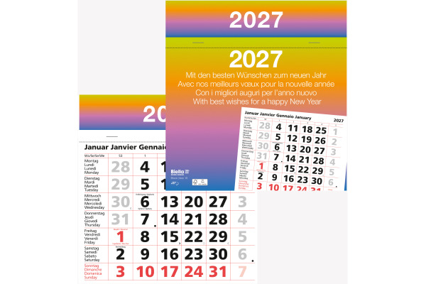 BIELLA Abreissblock Nr.15 2027 889015000 1M/1S farbig ML 19.8x20.5cm