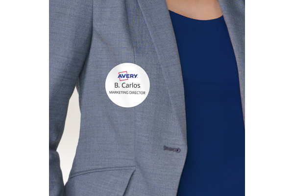 AVERY ZW. Namensetiketten 65mm L4881-20 weiss 20 Blatt/160 Stk.