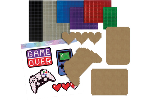 ALADINE Pixel Art Set Gaming 85625 Spiegel-Mosaik 4 Stück