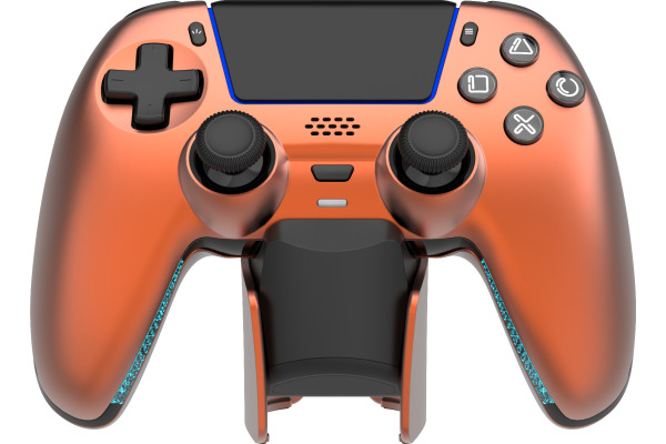 DELTACO Wireless Controller PS5 GAM-199-O with charging dock, Orange