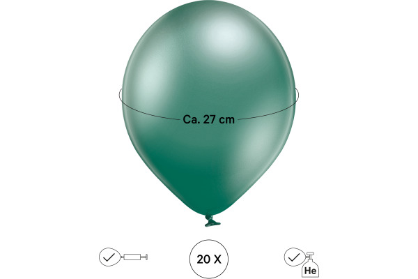 I AM CREA Ballons Glossy 27cm 6010.82 grün 20 Stück