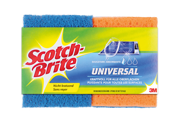 SCOTCH-BR Delicate, Schwamm DENS2CH blau/orange 2 Stück