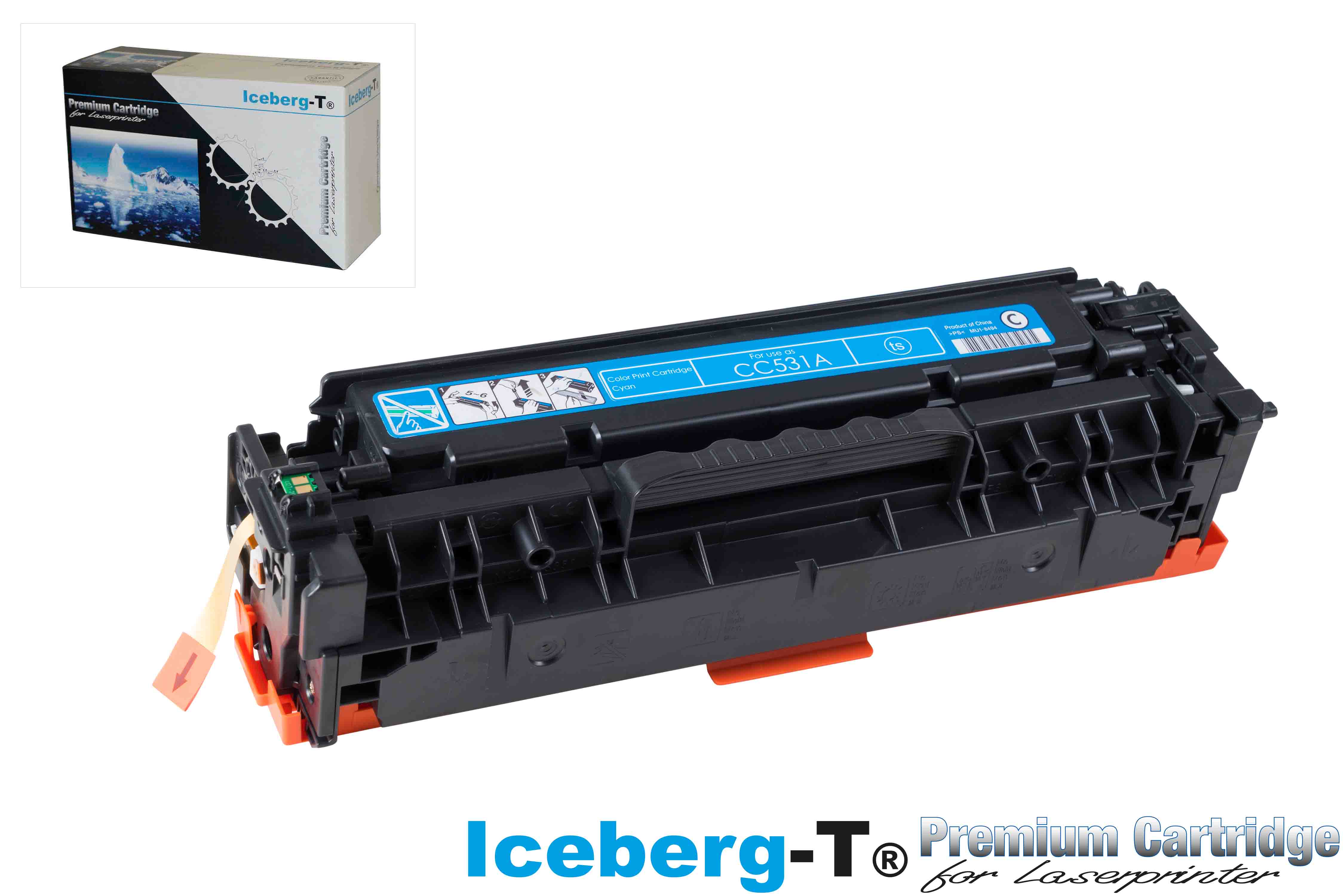 Iceberg-T Toner CC531A 2'800 Seiten, cyan