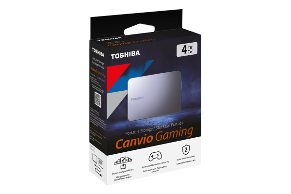 TOSHIBA HDD CANVIO Gaming 4TB HDTX240EK USB 3.2 2.5 inch dark grey