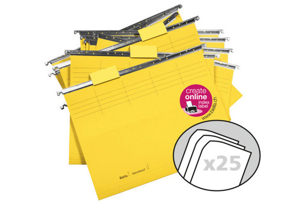 BIELLA Hängemappen-Set A4 27125520U gelb 32x25cm 25 Stück
