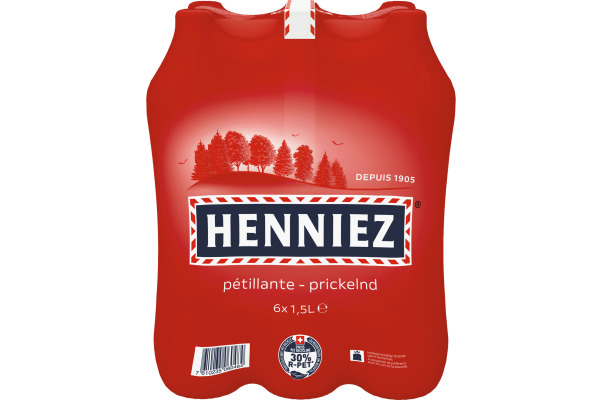 HENNIEZ rot, mit Kohlensäure, Pet 400000147 150 cl, 6 Stk.