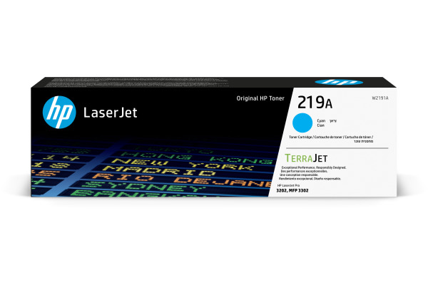 HP Toner-Modul 219A cyan W2191A CLJ Pro 3202/MFP 3302 1200 S.