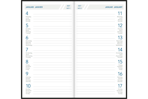 AURORA Agenda Fashion Timeplan 2027 2312M 1W/1S ass. ML 9x16.5cm