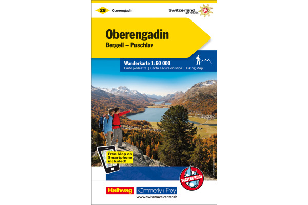 KÜMMERLY Wanderkarte 325902228 Oberengadin 1:60'000