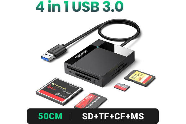 UGREEN All-in-One Card Reader 30333 SD,TF,CF,MS,50cm Cable,BB