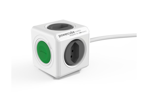 POWERC Socket extend white/green 66.779 4x Typ 13 plug