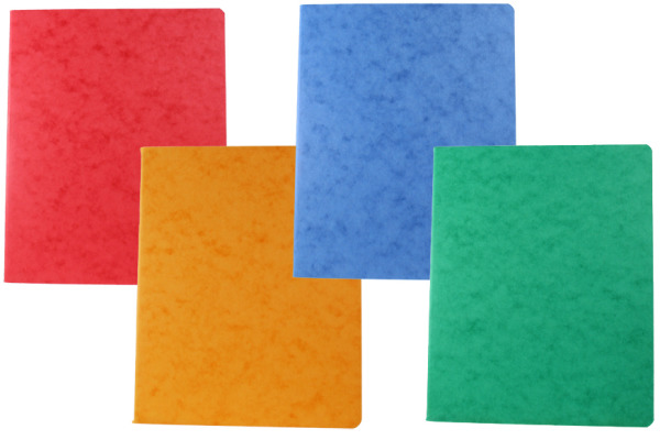 BÜROLINE Pressspanheft ass. A4 610060 kariert,4mm,80g,Rand 48 Blatt