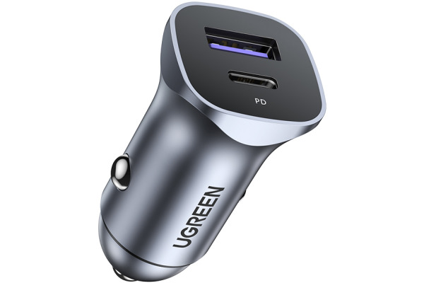 UGREEN Fast Car Charger 30W 40858 USB-C PD+USB-A QC