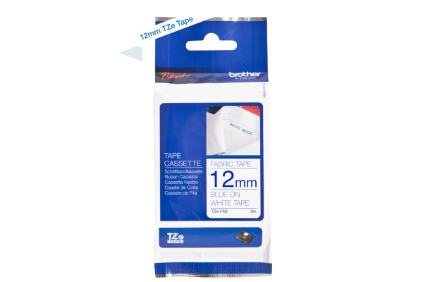 PTOUCH Textilband blau/weiss TZe-FA3 zu PT200,300,500,400 Länge: 3m