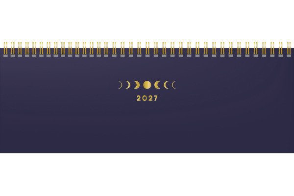RIDOIDE Pultkalender Design Line 2027 703631101 1W/2S Moon DE 29.7x10.5cm