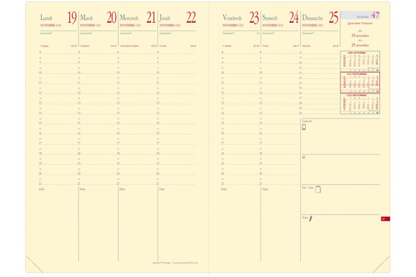 QUO-VADIS Ersatzinhalt Mini.Pres. 2027 286014Q 1W/2S Soho/Silk FR 16x24cm