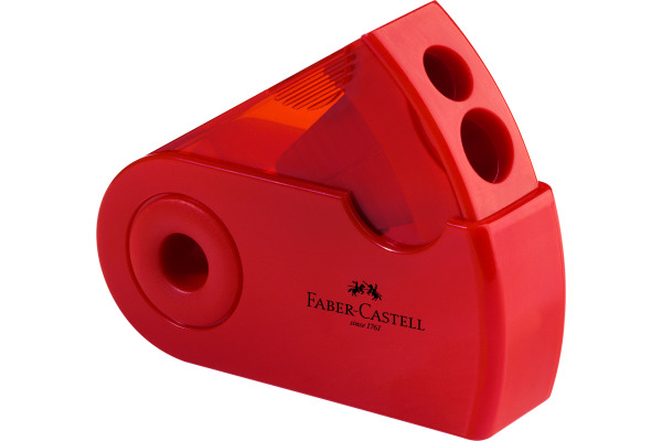 FABER-CA. Doppelspitzdose SLEEVE 182701 rot/blau