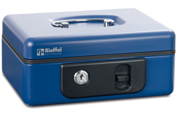 RIEFFEL Geldkassette DeLuxe 3 A13184 23x18,5x8cm blau