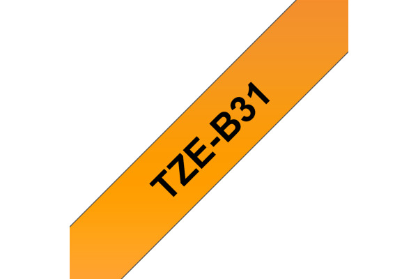 PTOUCH Band, lam.,fluor. schw./orange TZe-B31 PT-300 12 mm