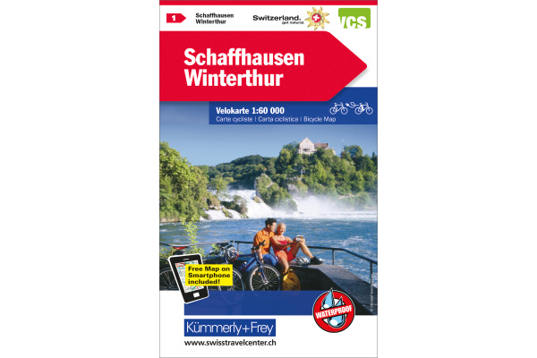 KÜMMERLY Velokarte 1:60'000 325902401 Schaffhausen-Winterthur