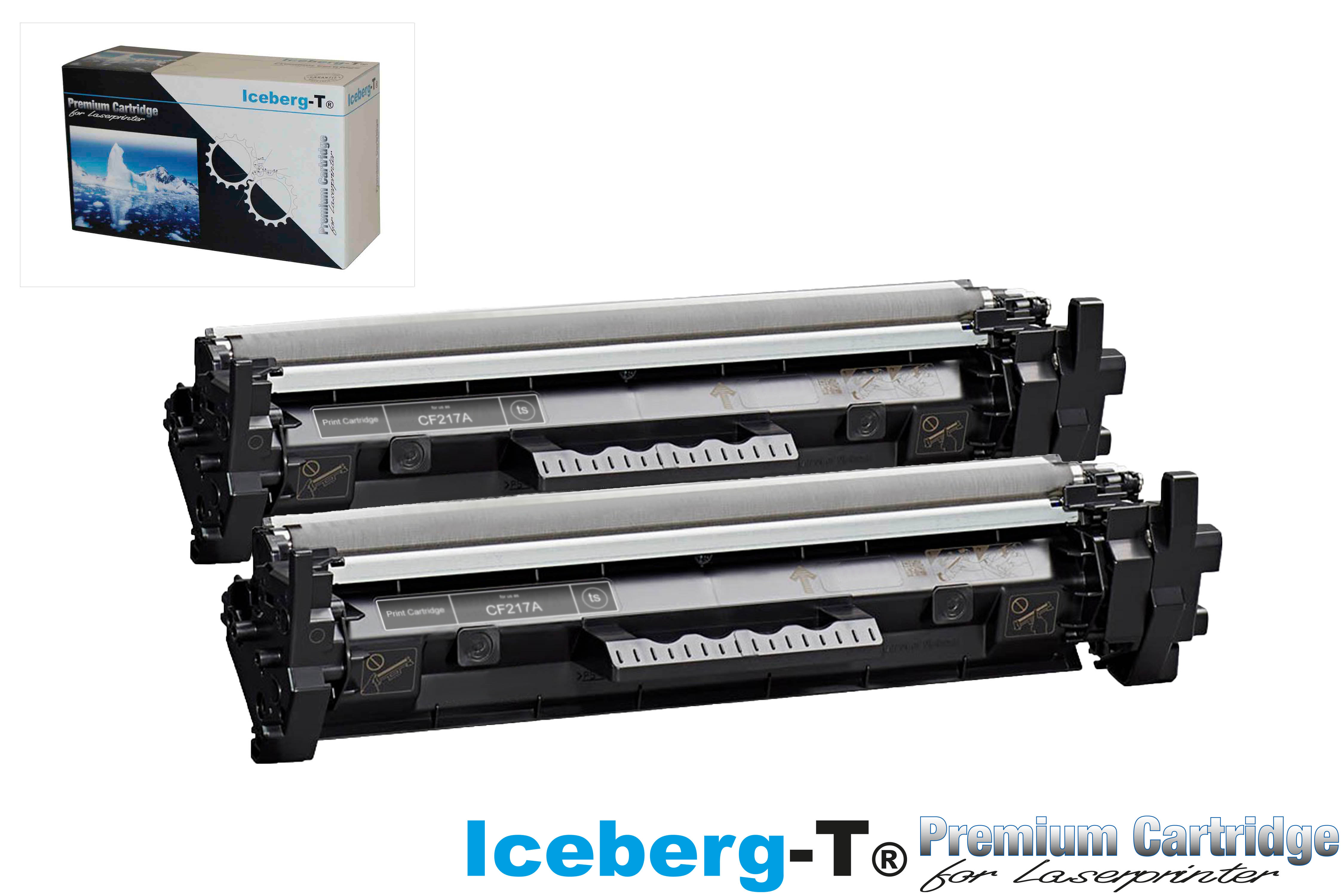 Iceberg-T Toner CF217A DuoPack 2 Stück à 1'600 Seiten, schwarz