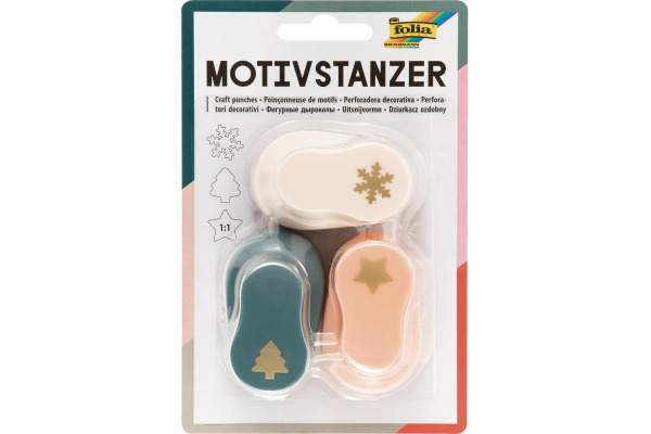 FOLIA Motivstanzer Set 7009 Weihnachten 3 Stück