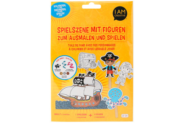 I AM CREA Puppenspiel 4087.545 Pirat, Papier, 5tlg.