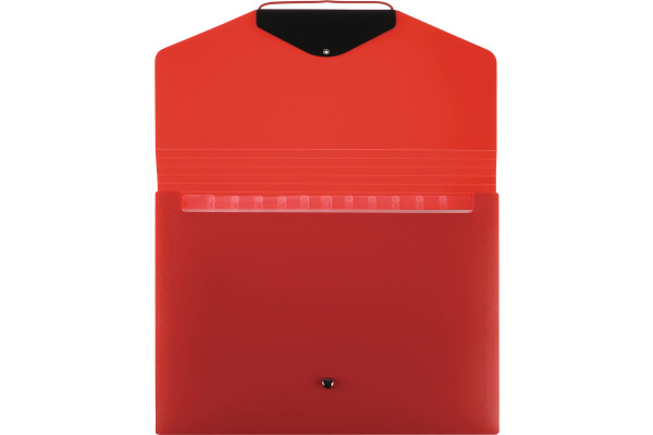 BÜROLINE Fächermappe A4 663290 rot 12-teilig