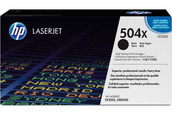 HP Toner-Modul 504X schwarz CE250X Color LaserJet CP3525 10'000 S