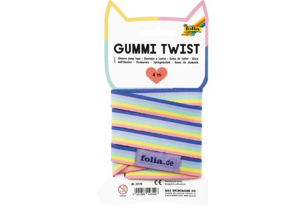 FOLIA Gummi-Twist Rainbow 4m 33178