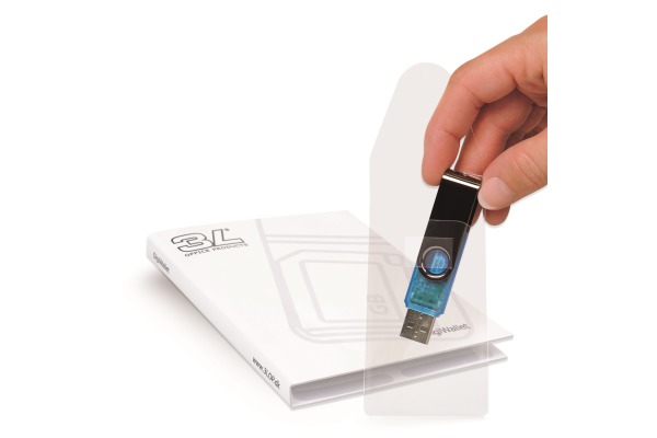 3L USB-Hülle 52.5x90mm 10250 PP selbstkl. m. Album 10 Stück