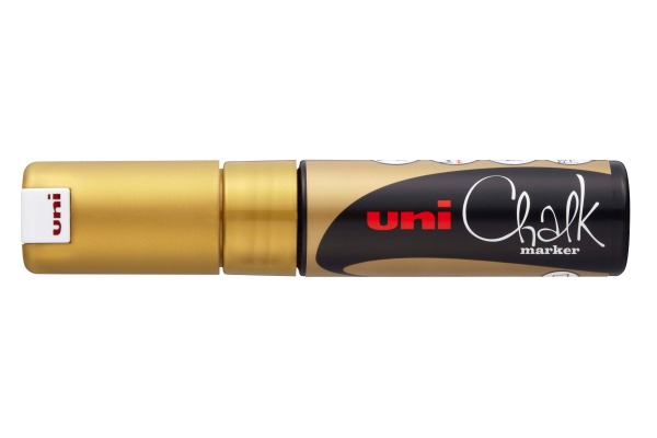 UNI-BALL Chalk Marker 8mm PWE8K gold, Keilspitze
