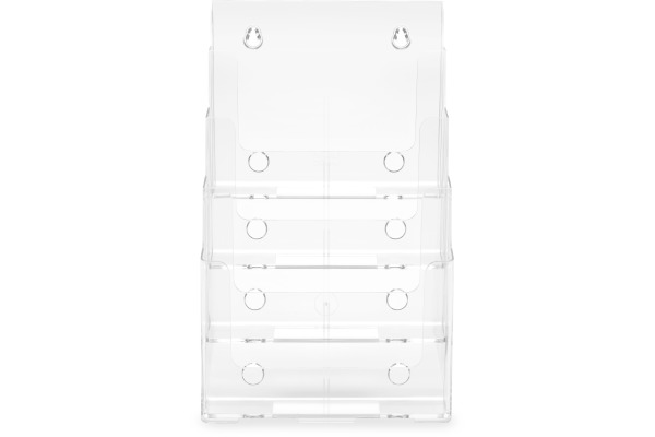 DEFLECTO Prospekthalter Docuholder A4 77441 hoch, 4 Fächer