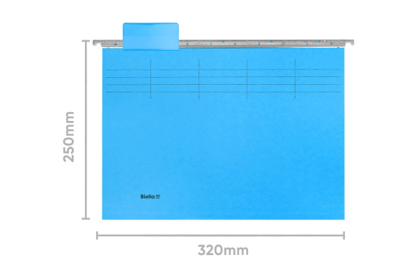 BIELLA Register-Hängemappen-Set A4 27143005U blau, 32x25cm 10 Stück