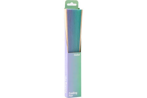 I-TOTAL Handfächer Ombre 23cm XL3164B blau, grün