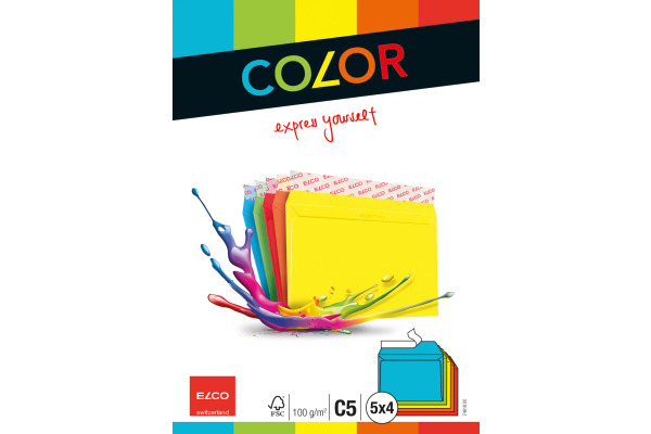 ELCO Couvert Color C5 74618.00 100g, 5-farbig 5x4 Stück
