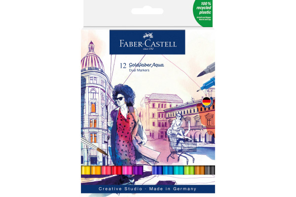 FABER-CA. Goldfaber Dual Marker 164612 12 couleurs, Etui