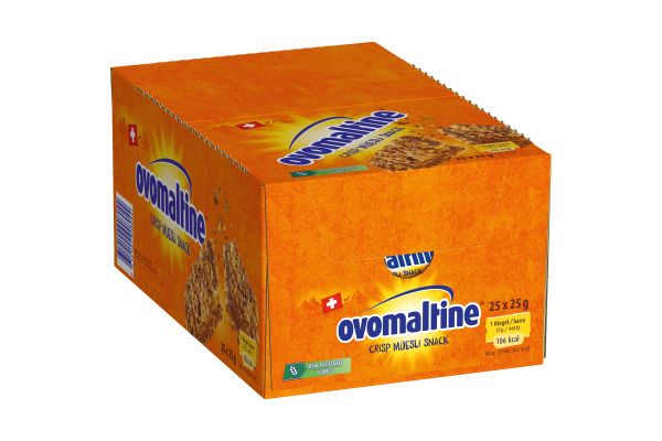 OVO Crisp Müesliriegel 102185888 25g, 25 Stk.